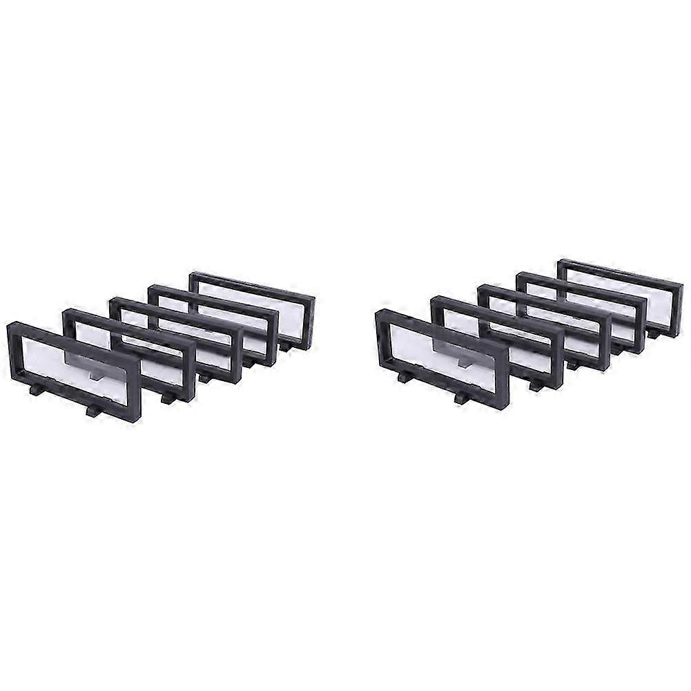 10-Piece Set of 3D Display Cases - Transparent Plastic Display Frames for Jewelry, Antique, Coin