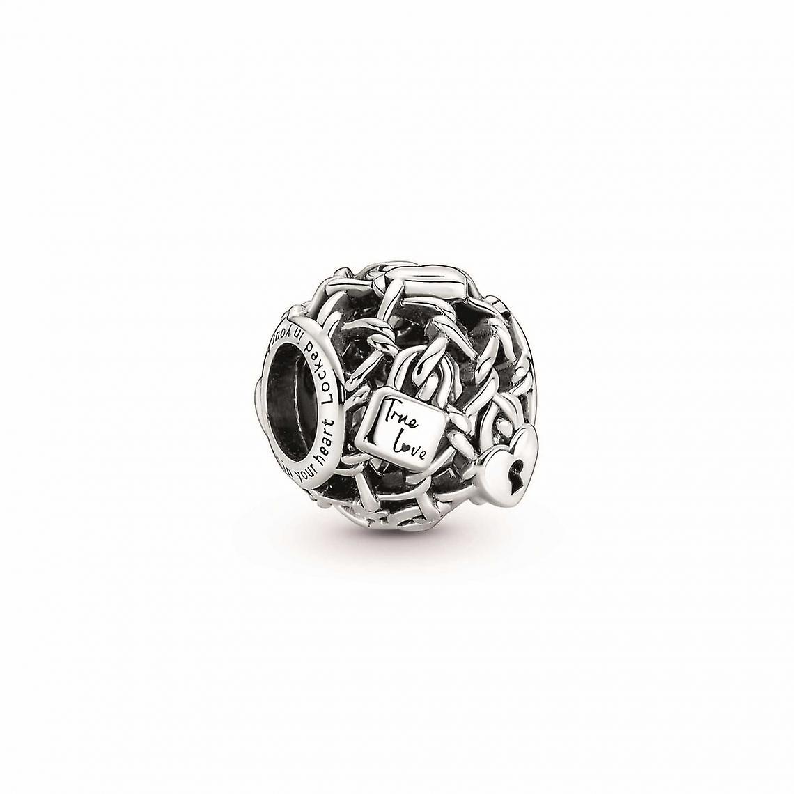 Pandora Moments Padlock Chain Link Openwork Charm