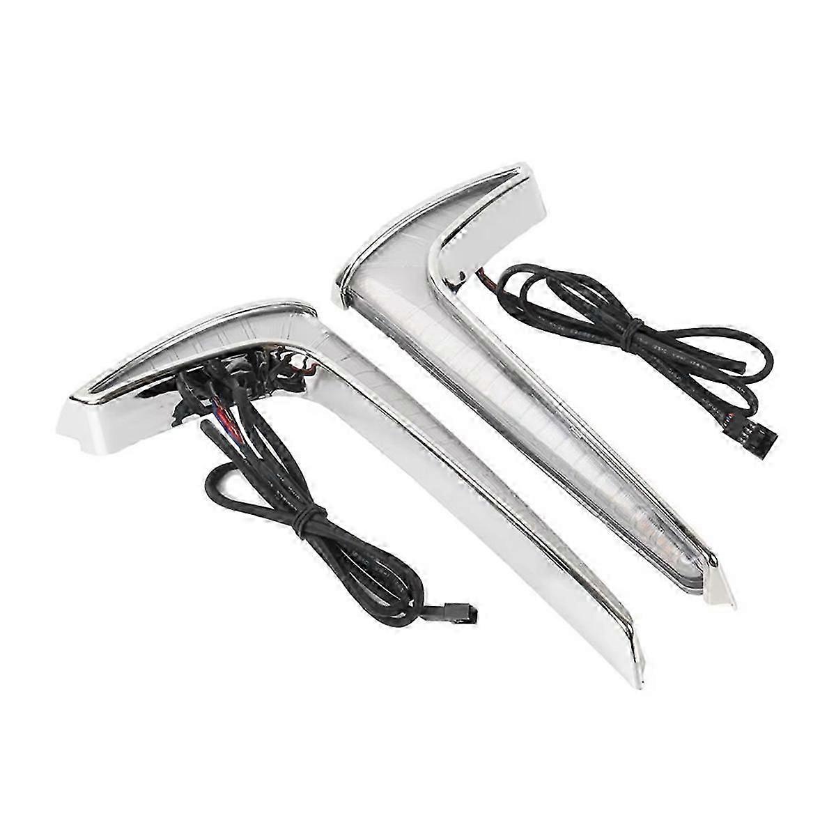 Luci di stop di svolta di corsa per moto per Indian Chieftain Pursuit argento e bianco