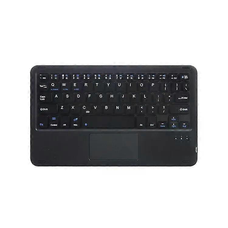 10-Inch Wireless Bluetooth Tablet Keyboard with Touch Panel-Black Black