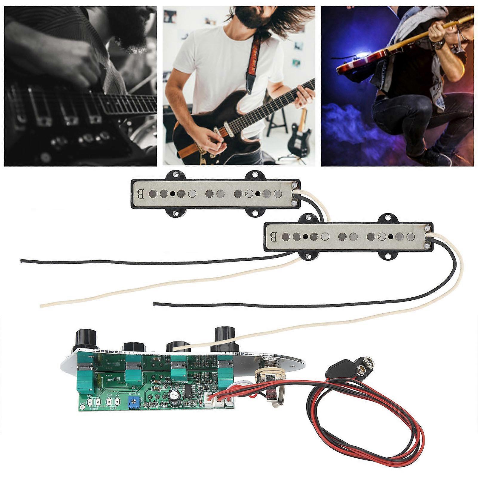 5-String Guitar Bass Pickup Set Metal Plastic Wired Control Kit