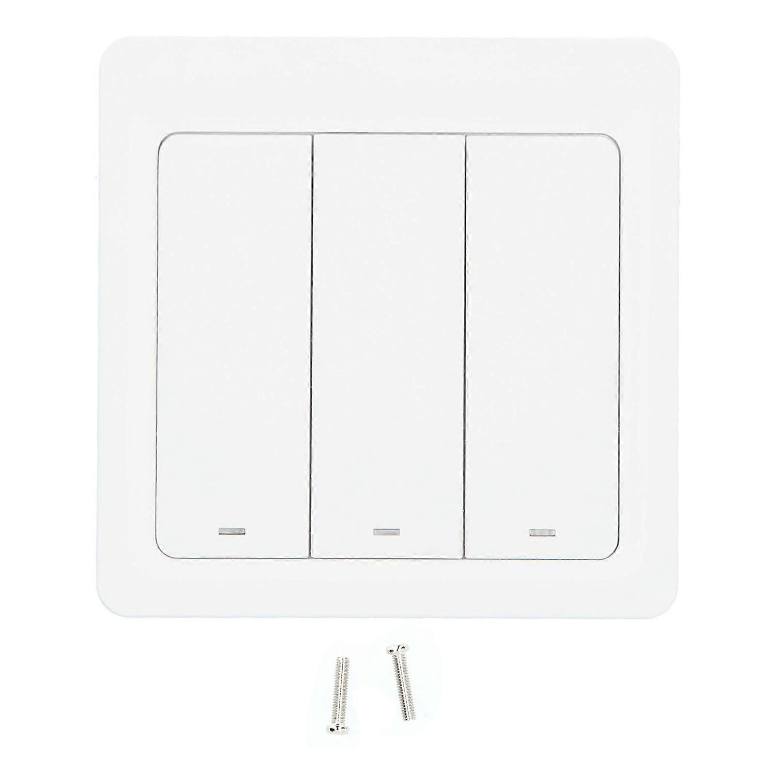 Smart WiFi Switch Push Button 3‑Way Voice Control Type 86 Household EU Plug 100‑240VAC