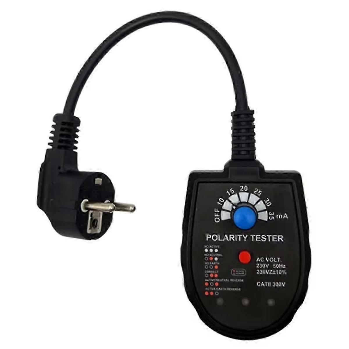 S2001 Socket Tester Detector Fire Plug 3 Phase Check Wiring Detection RCD Leakage Test EU Plug