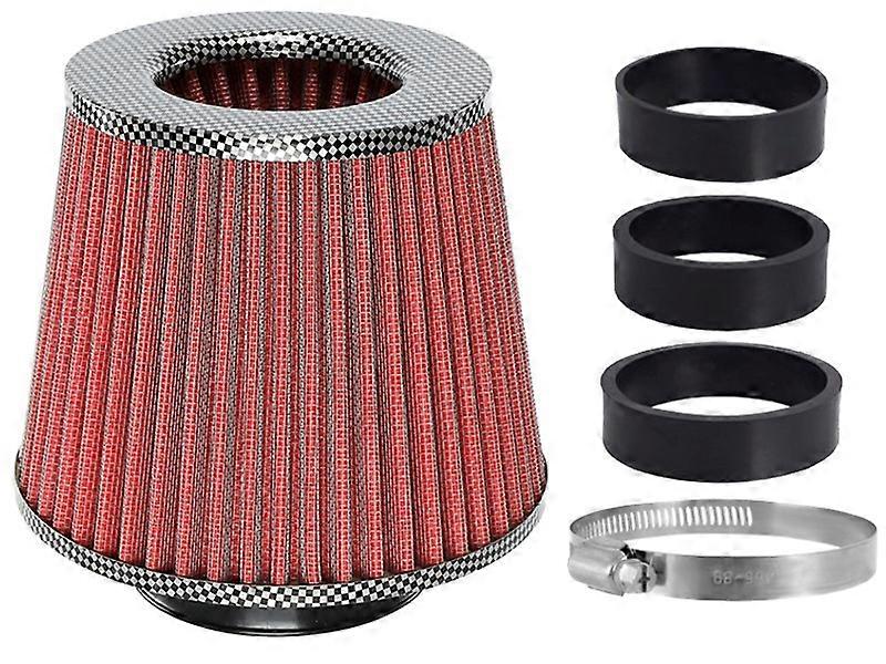 Luftfilter konisch 155x130x120 mm, rot/carbon, Adapter: 60, 63, 70 mm