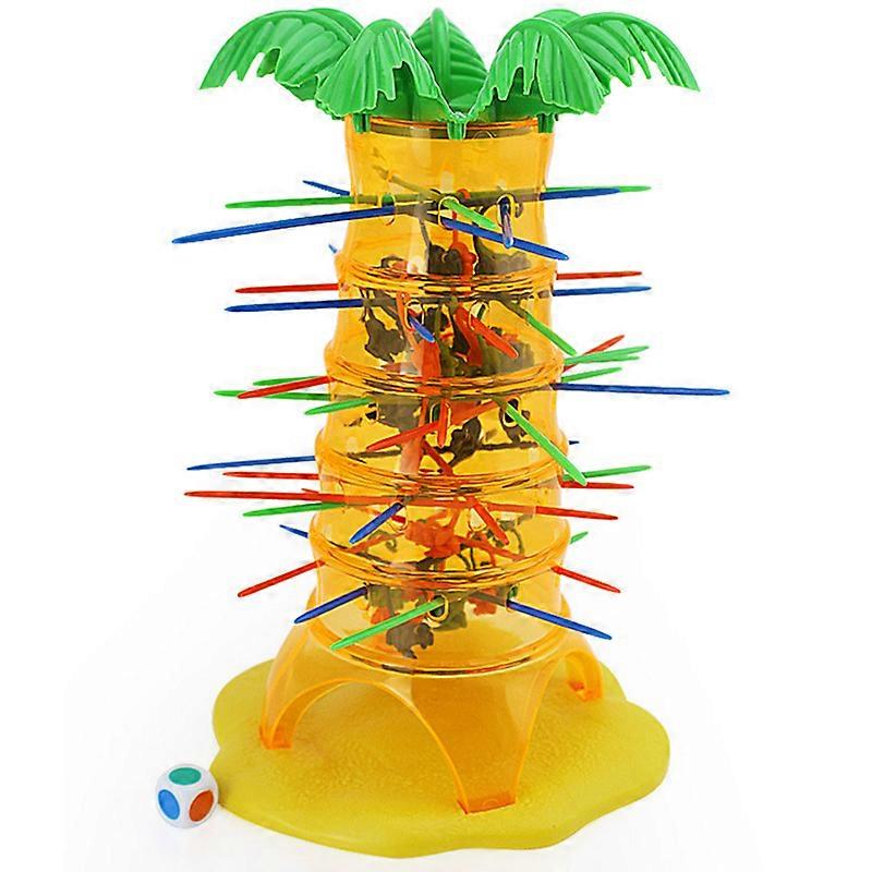 COD Large Falling Tumbling Monkey Family Toy Climbing Board Game Kids Adults Gift Multicolor