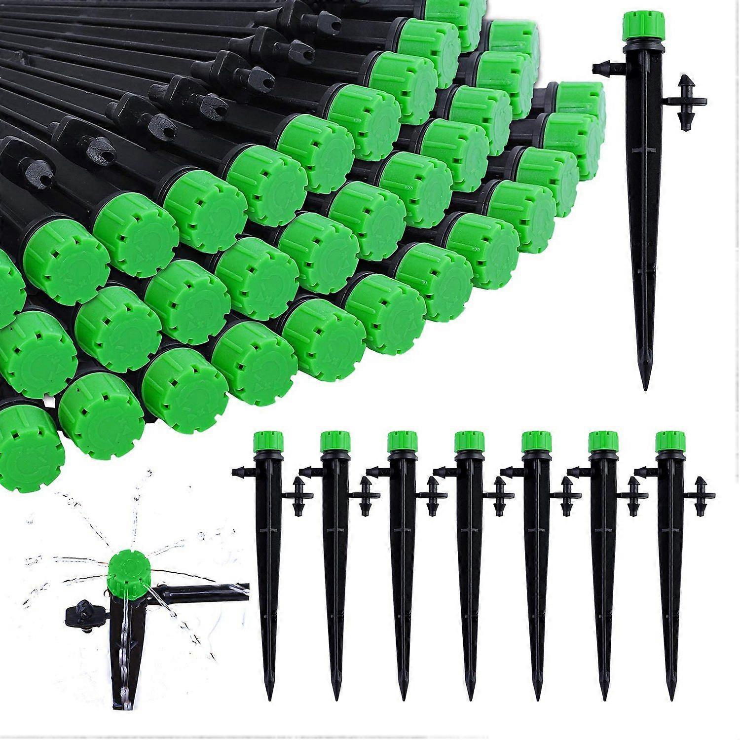 60 Pieces 360 Degree Adjustable Irrigation Drippers for 4/7 MM Tube