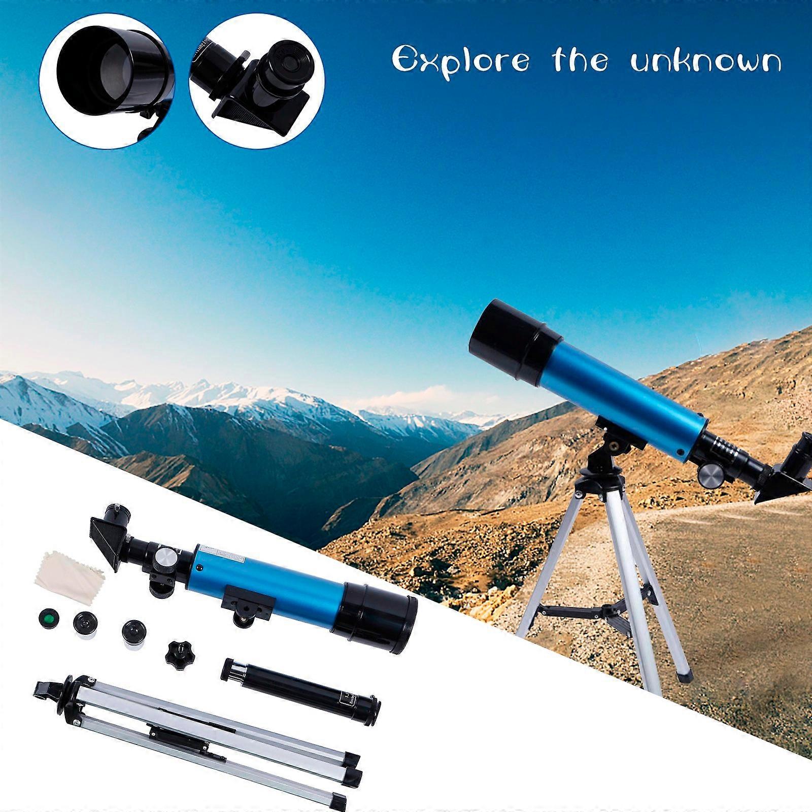 Kids Telescope X Magnification Includes Two Eyepieces Tabletop Tripod Finder FF