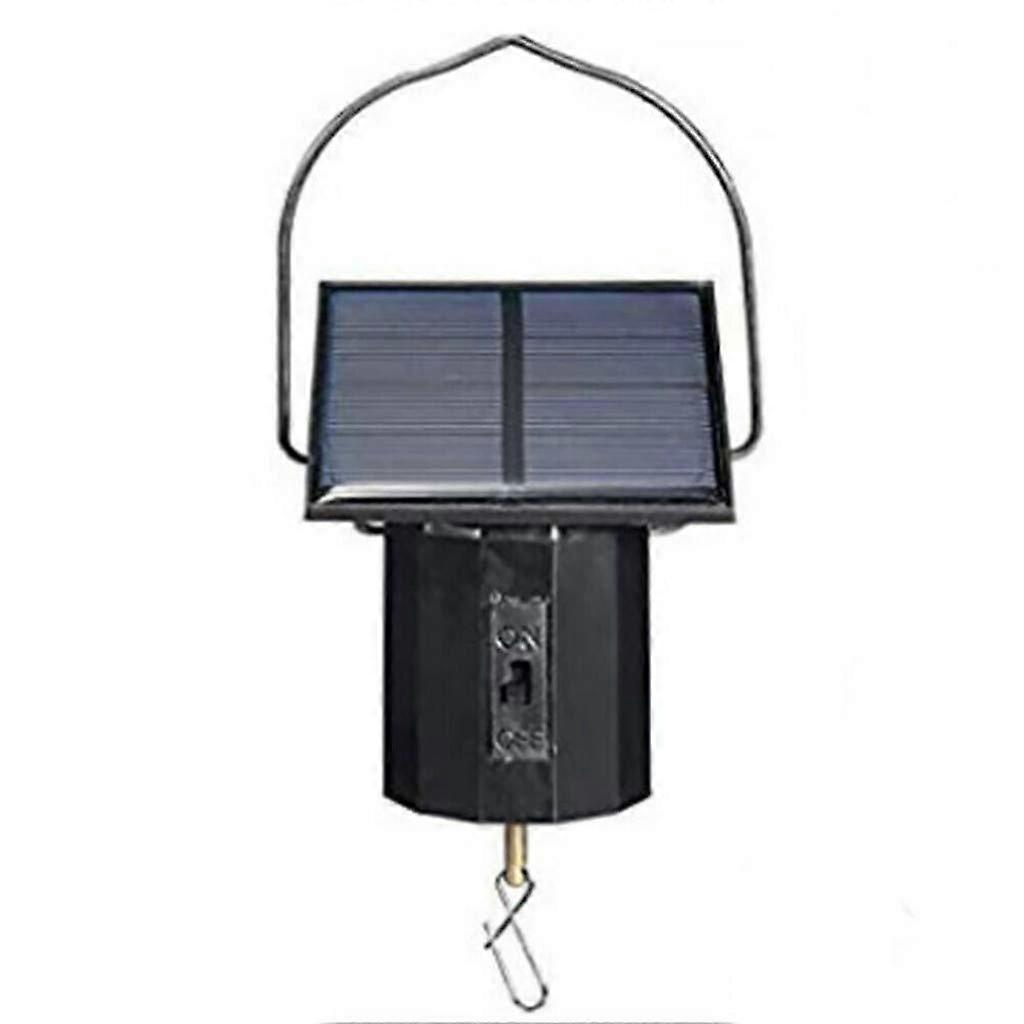 Solar Powered Spinner Motor, Hanging Metal Whirligig Wind Spinner Display Motor Revolve Twist Turn Twirl Swirl (Black)
