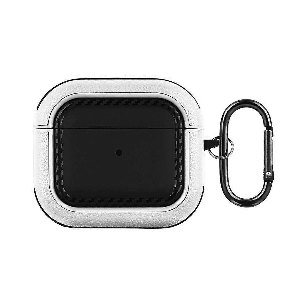 För AirPods 3 Läder Textur Hörlurar Skyddsfodral