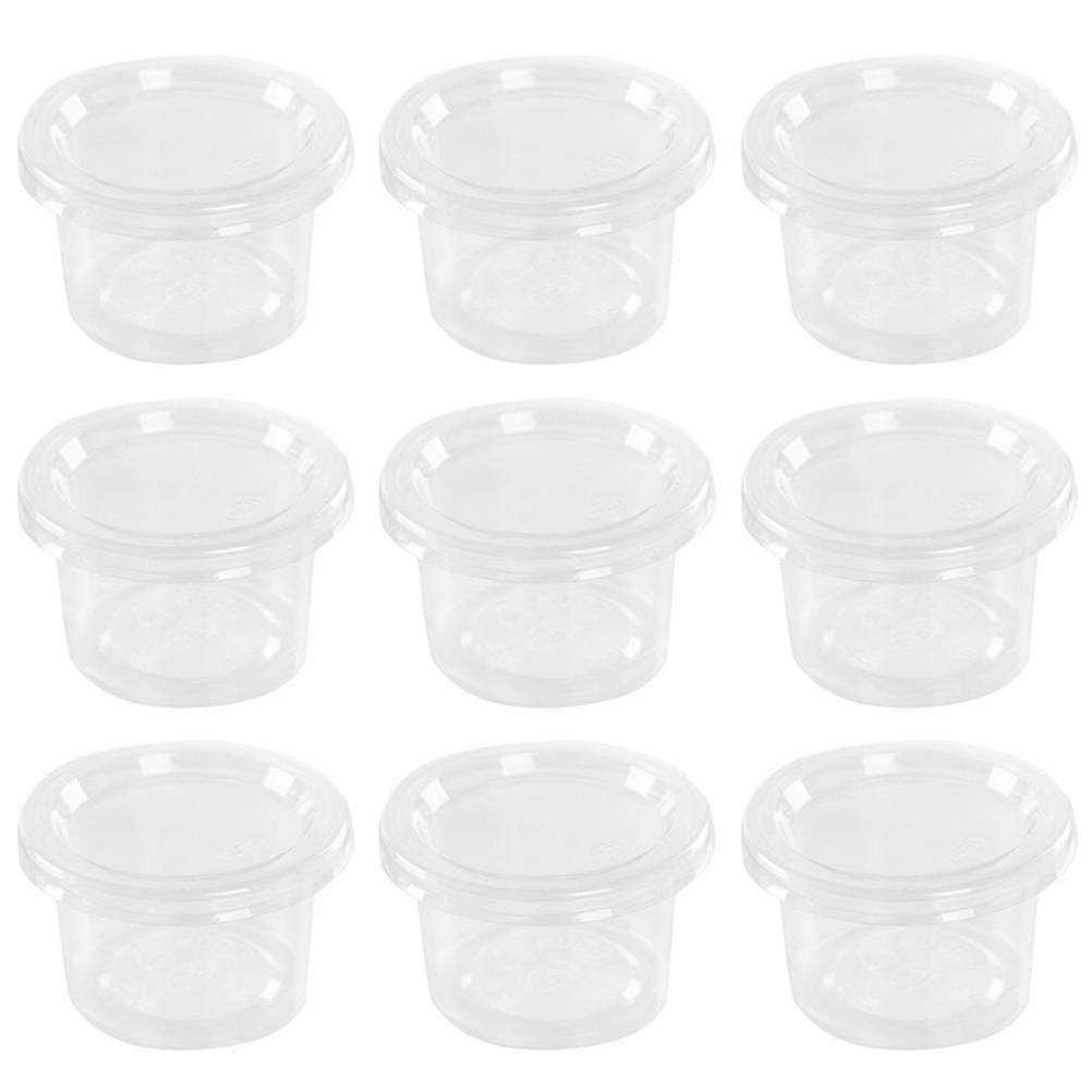 100 Pcs Récipients Couvercles Tasse à condiments jetables Tasses Couvercles Condiments jetables Récipients à sauce jetable Coupe