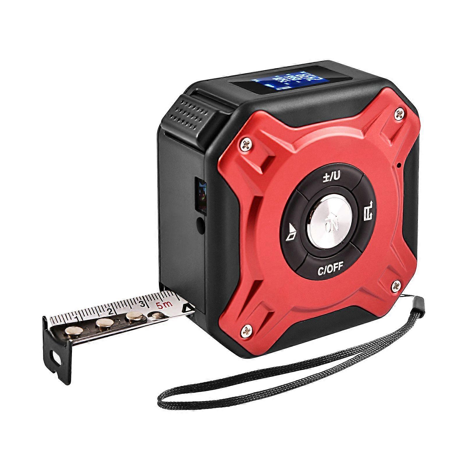 3 in 1 Laser Tape Measure Digital Laser Ranger Finder 131Ft 40M Laser Measure Distance 5M 16Ft Measuring Tape Rechargeable Mater
