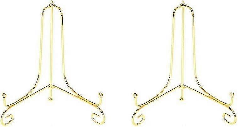 2 Pcs 4" Iron Display Stand,gold Iron Easel Plate