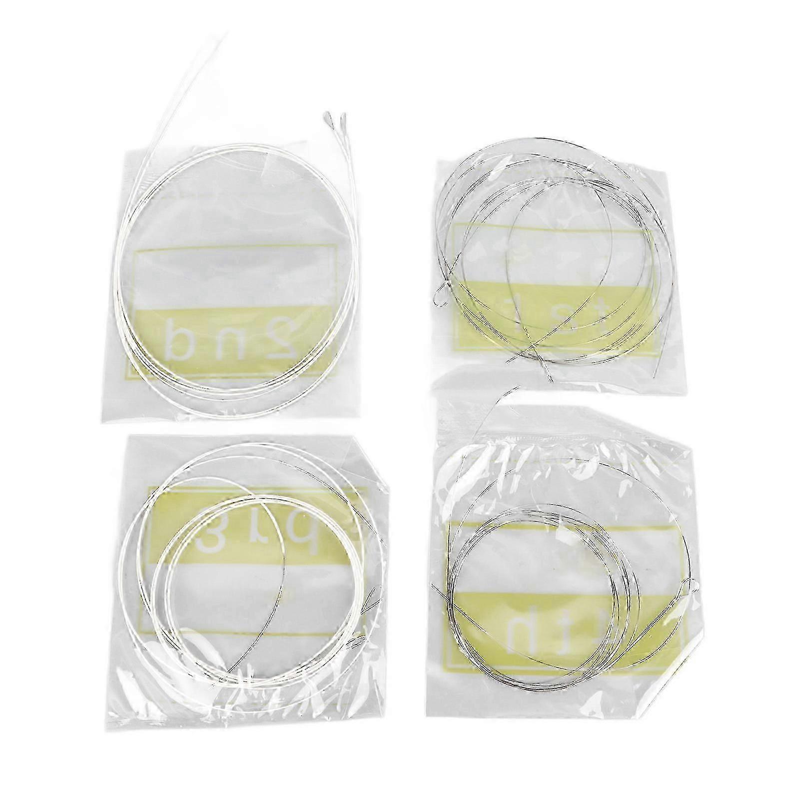 8Pcs Mandolin Strings Silver Plated Copper Alloy Clear Beautiful Timbre Mandolin String Set