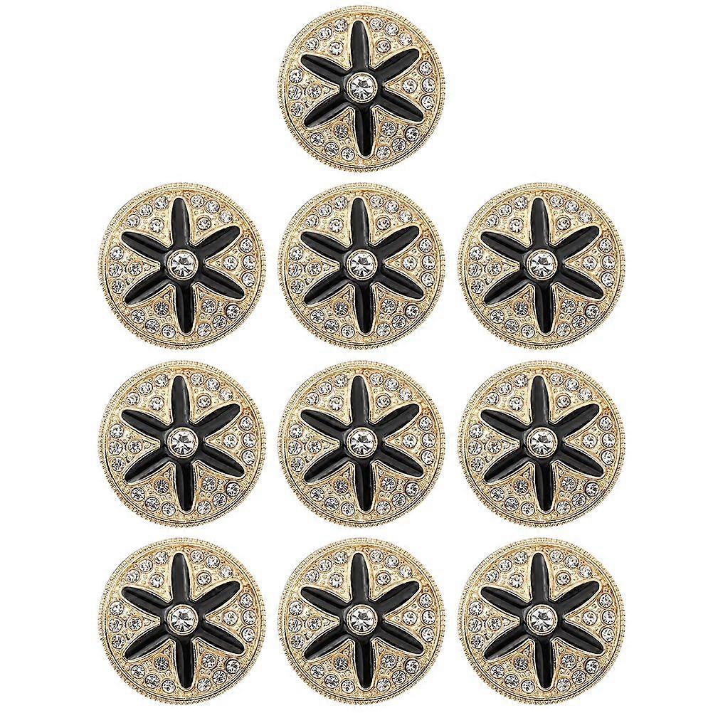1 Set 10 Pcs 18MM Metal Buttons Overcoat Woolen Coat Clothes Round Buttons
