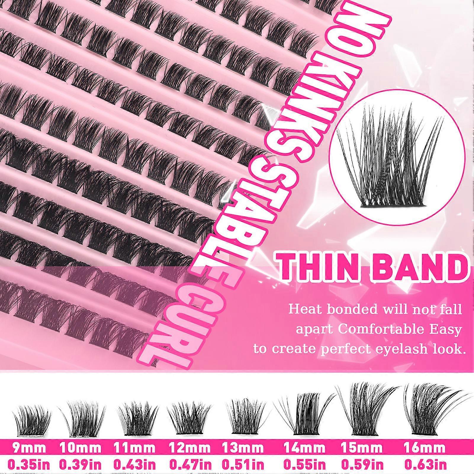 C Curl DIY Eyelash Clusters Kit Natural False Lashes Extension