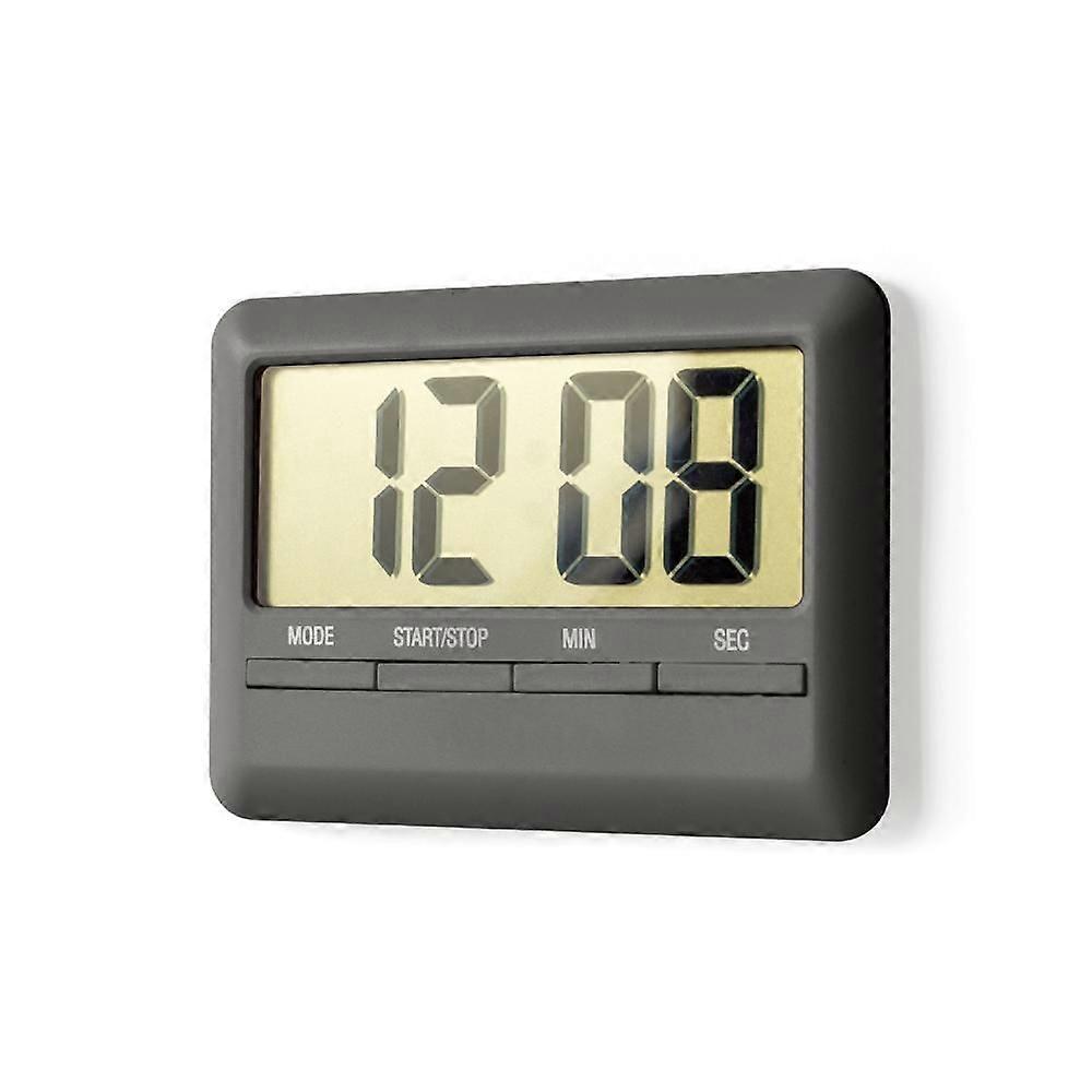 Ultra-Thin Magnetic Kitchen Timer With Digital Alarm Clock Timer, Two-way Countdown Loud Alarm And Large Screen Timer (Black)