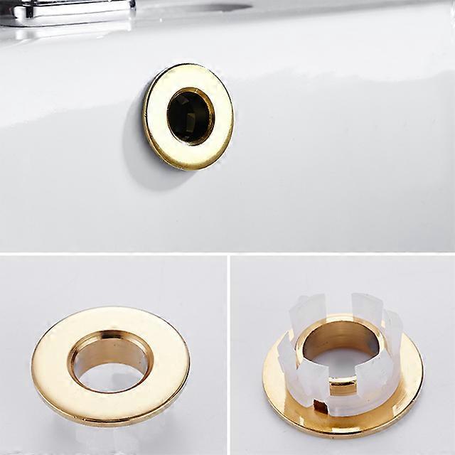 Sink Hole Round Overflow Cover Bathroom Basin Faucet Sink Overflow Cover Six-foot Ring Insert Replacement Bathroom AccessoriesCraft Pipe Cleaners
