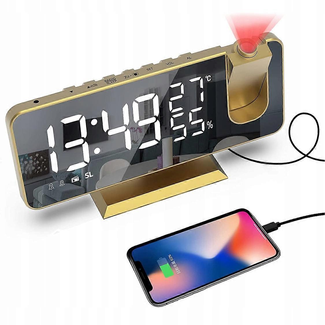 Gold Alarm Clock, 18.5 Cm