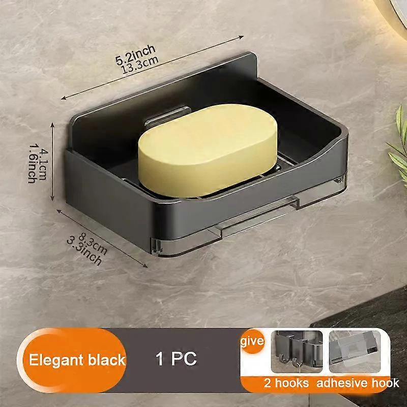 حامل صابون الحمام مجانا اللكم الحائط الصابون الإسفنج حامل منظم مزدوج الصرف صحن الصابون اكسسوارات الحمام