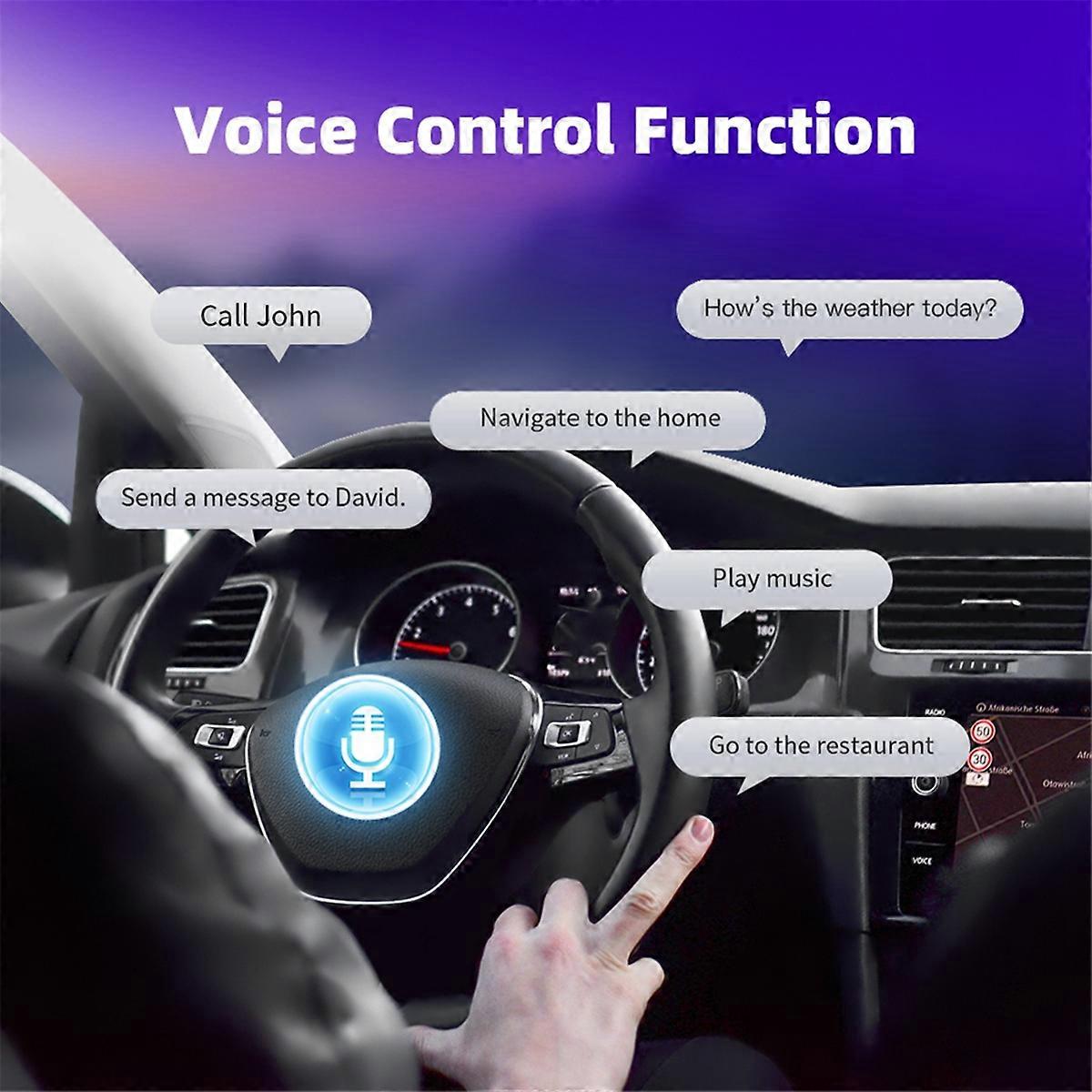 Car AI BOX RGB Light 2-in-1 Wireless CarPlay or Android Auto Box