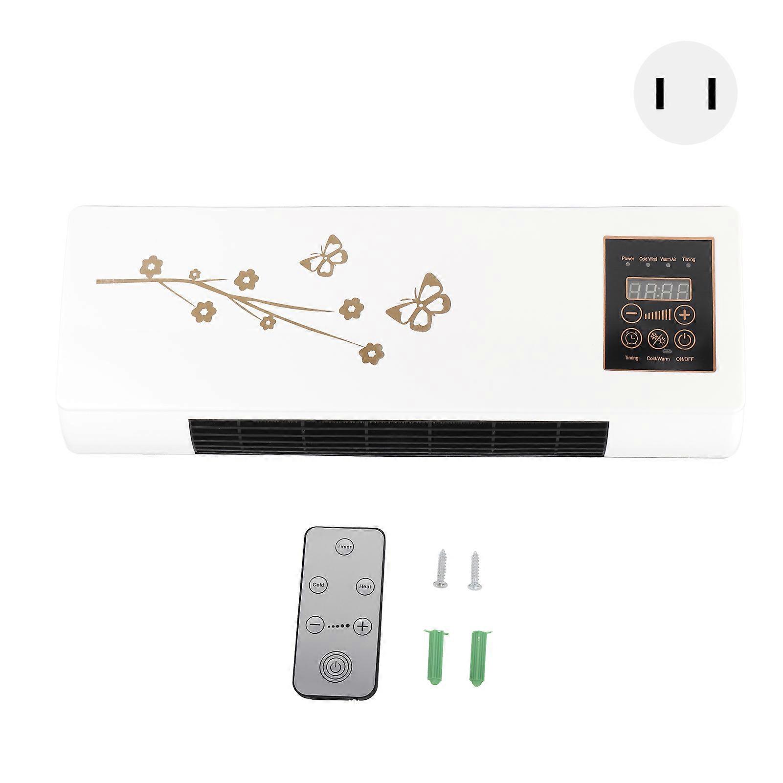 Espaço elétrico para uso interno com display digital de aquecedor montado na parede remoto para escritório doméstico no quarto