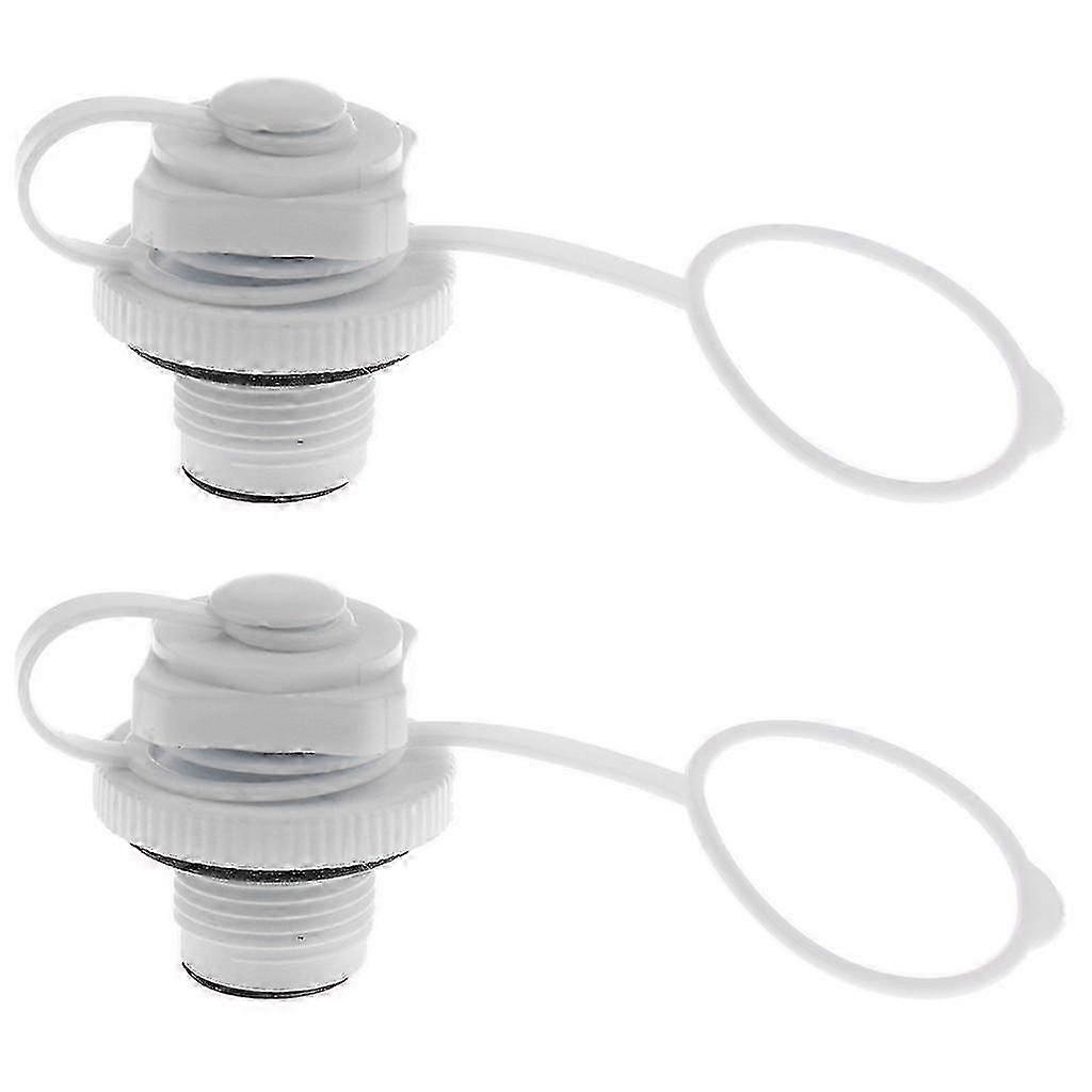 2pcs Inflatable Air Valve Replacement Screw Air Valve For Inflatable Rubber Dinghy Raft Pool Boat Fishing Boats- White
