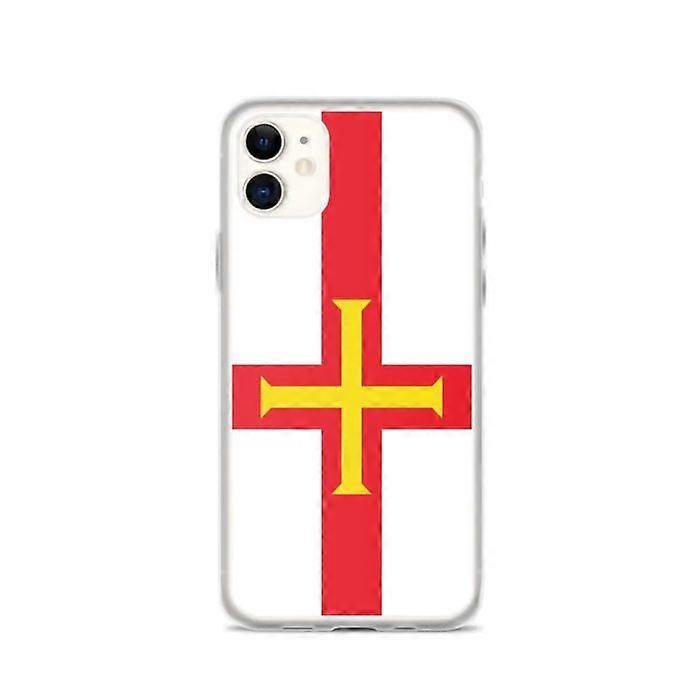 iPhone Case - Guernsey Flag - iPhone 11 - Soft Silicone - Slim and Lightweight Design - Maximum Protection