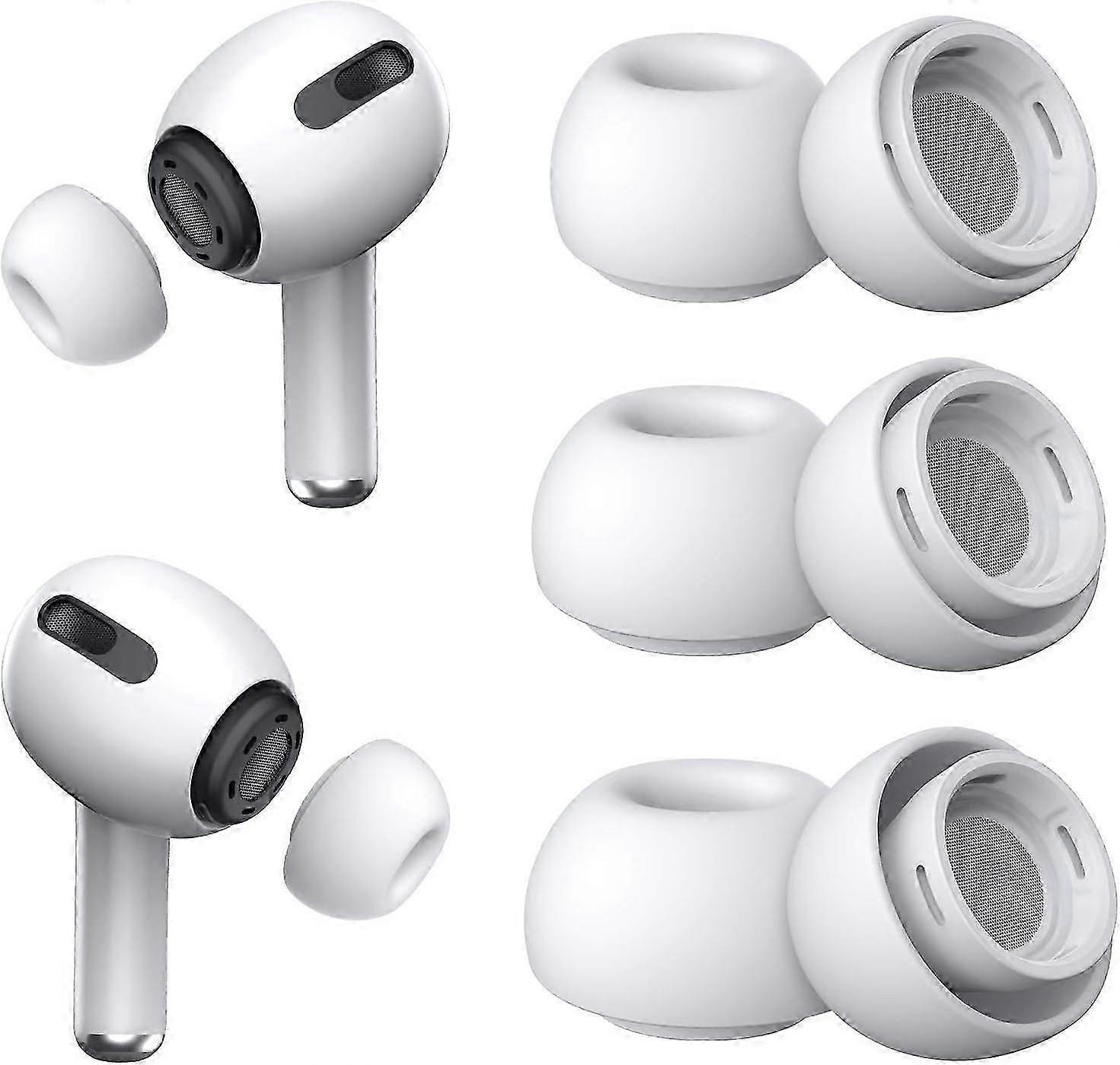 [3 Pairs] Replacement Ear Tips for Airpods Pro and Airpods Pro 2nd Generation with Noise Reduction Hole, Silicone Ear Tips(S/M/L)