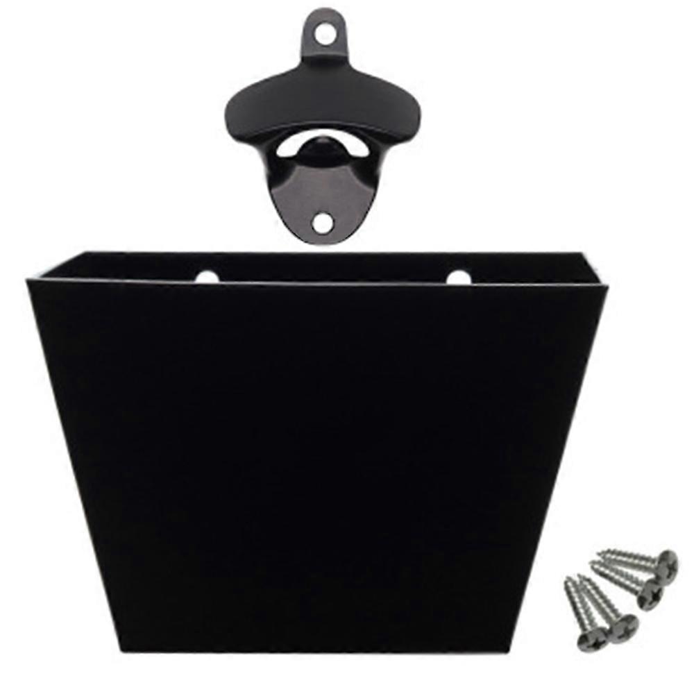 Set Bottle Opener + Black Storage Bucket Without Logo | A Corkscrew