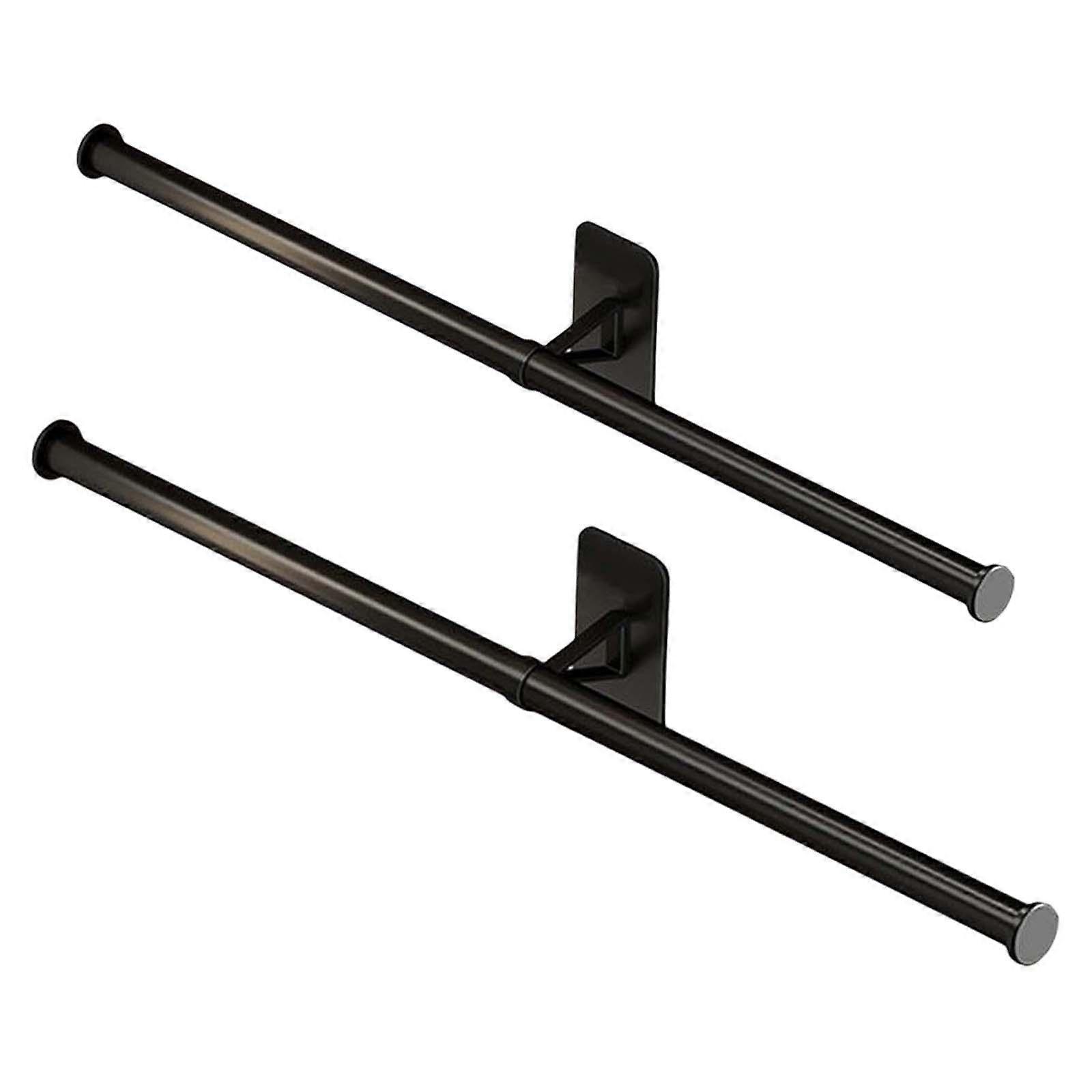 2x Towel Rack Shelf Organizer Storage Wall Mount for Home Bar Under Cabinet