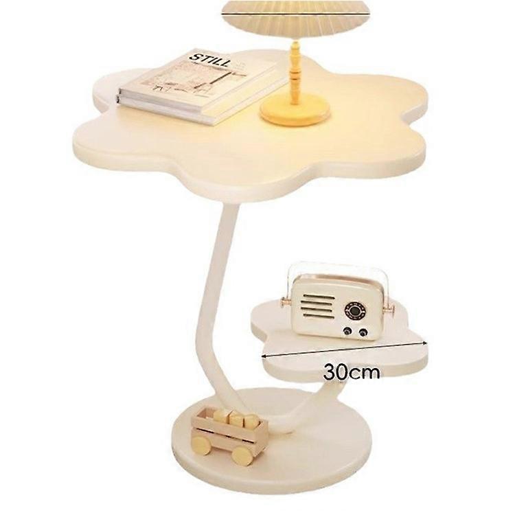 Double Layer Flower Shape Side Table Small Coffee Table Living Room Bedside Table Nightstand