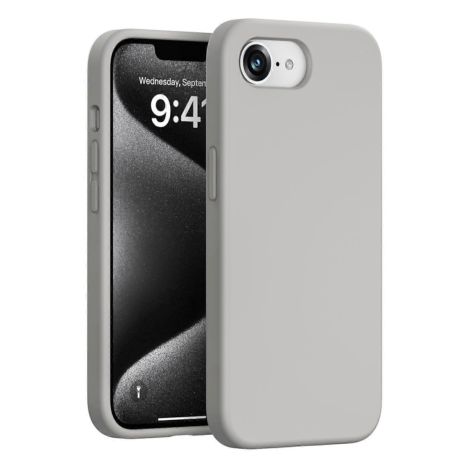 For iPhone 16e Case PC + Liquid Silicone Anti-Scratch Lining Phone Cover