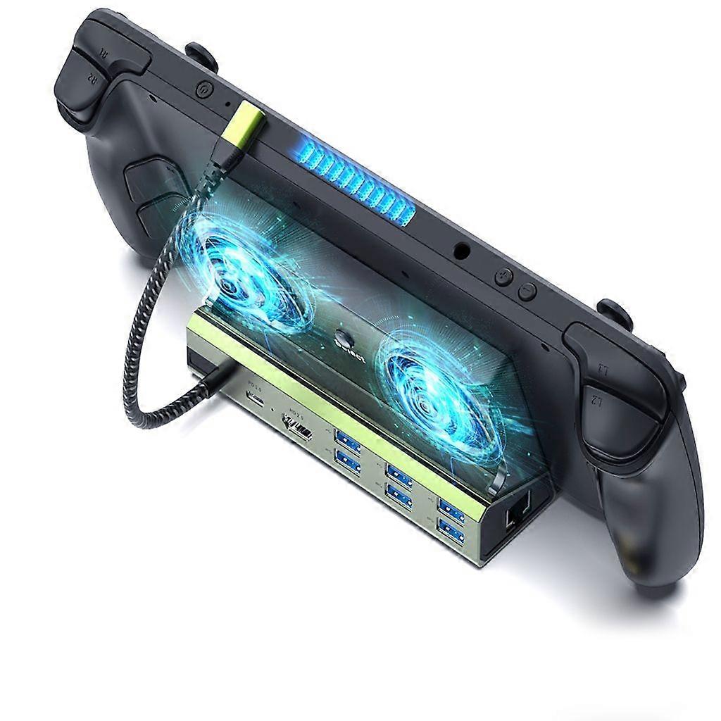 9 in 1 Docking Station for Console Dock Stand with 4K@60Hz USB3.0 Card Reader