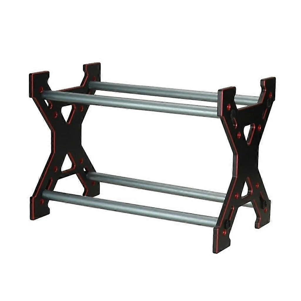 Κιτ εργαλείων RC ραφιών αποθήκευσης ελαστικών ζαντών μεταλλικών τροχών για SCX24 TRX4M FCX24 (BlackRed)