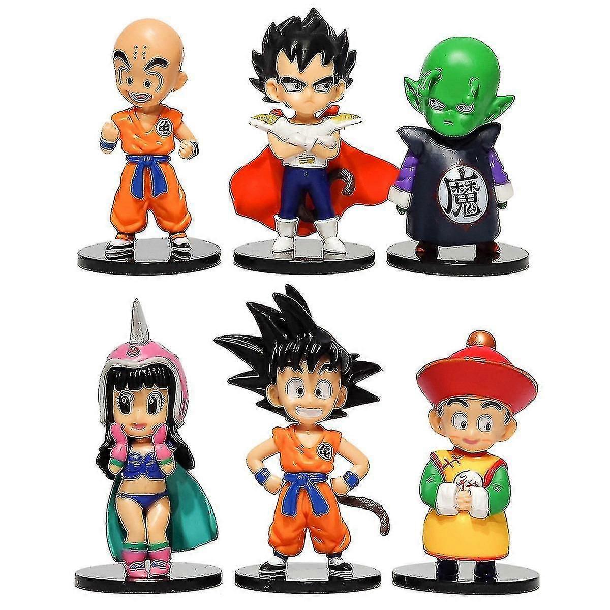 Goku דמות צעצועים אנימה פעולה דמות מודל מתנות אספנות פסלונים לילדים 10 ס"מ סט של 6