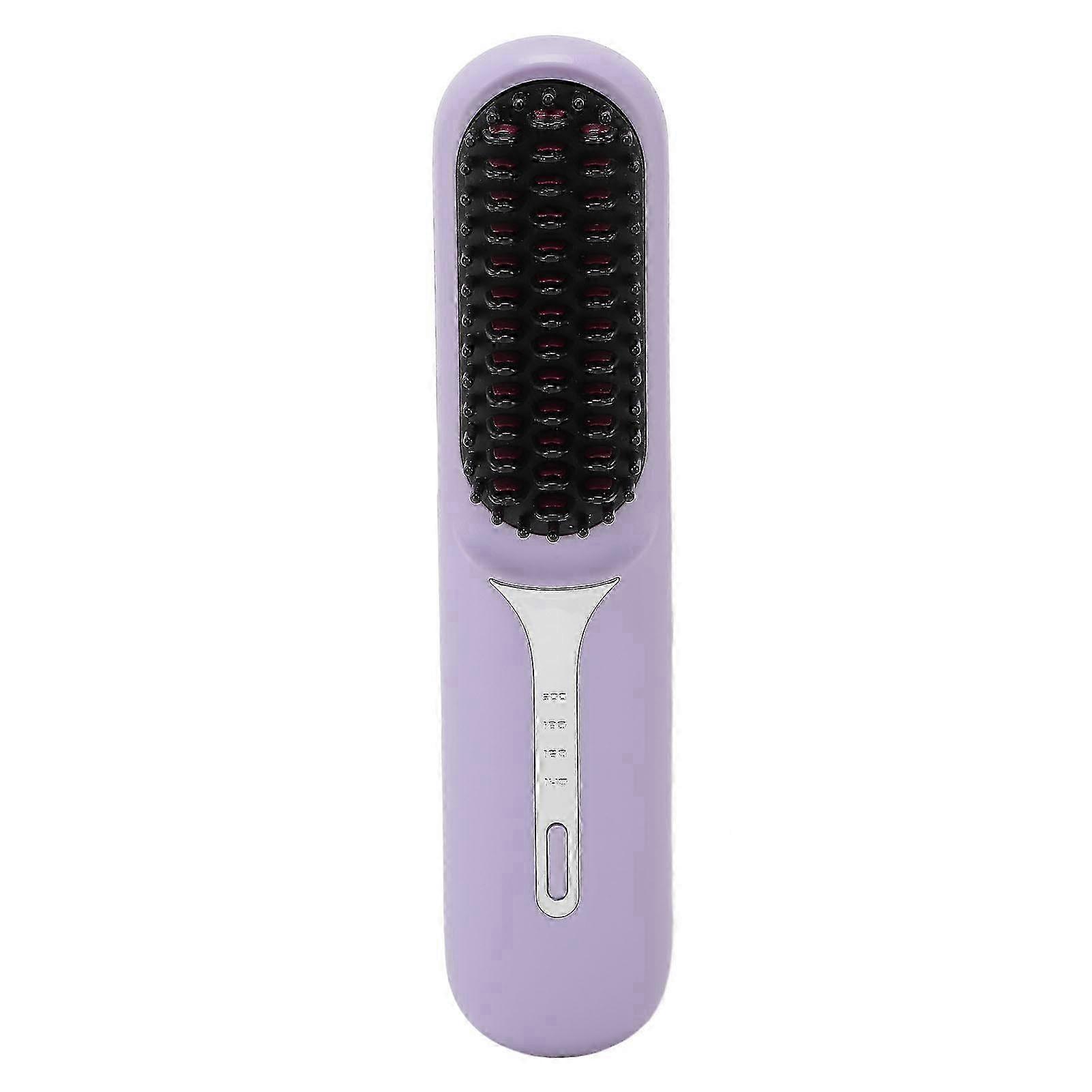 2025 Alisador de cabelo sem fio Pente Portátil Tipo C Recarregável Alisamento de Cabelo