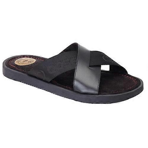 Base London Mens Webb Leather Sliders
