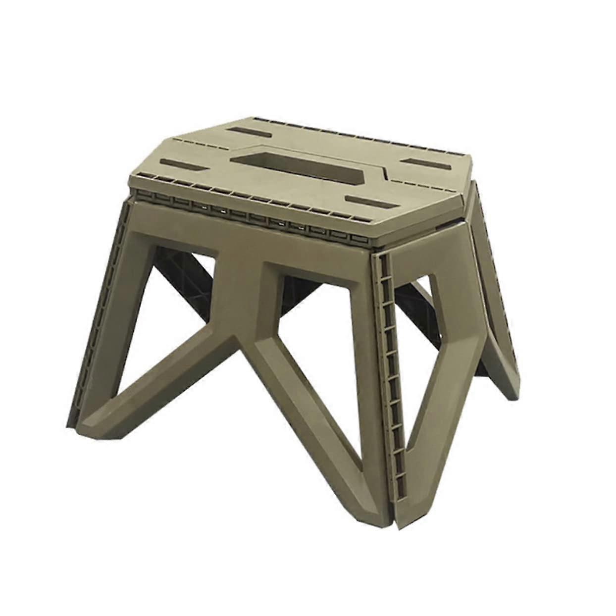 Portable Folding Stool Lightweight Collapsible Outdoor Camping Garden Stool Olive Green