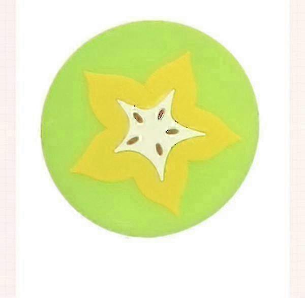 5つのかわいいフルーツ型のシリコンコースター、滑り止め断熱ボウルマット-カランボラ