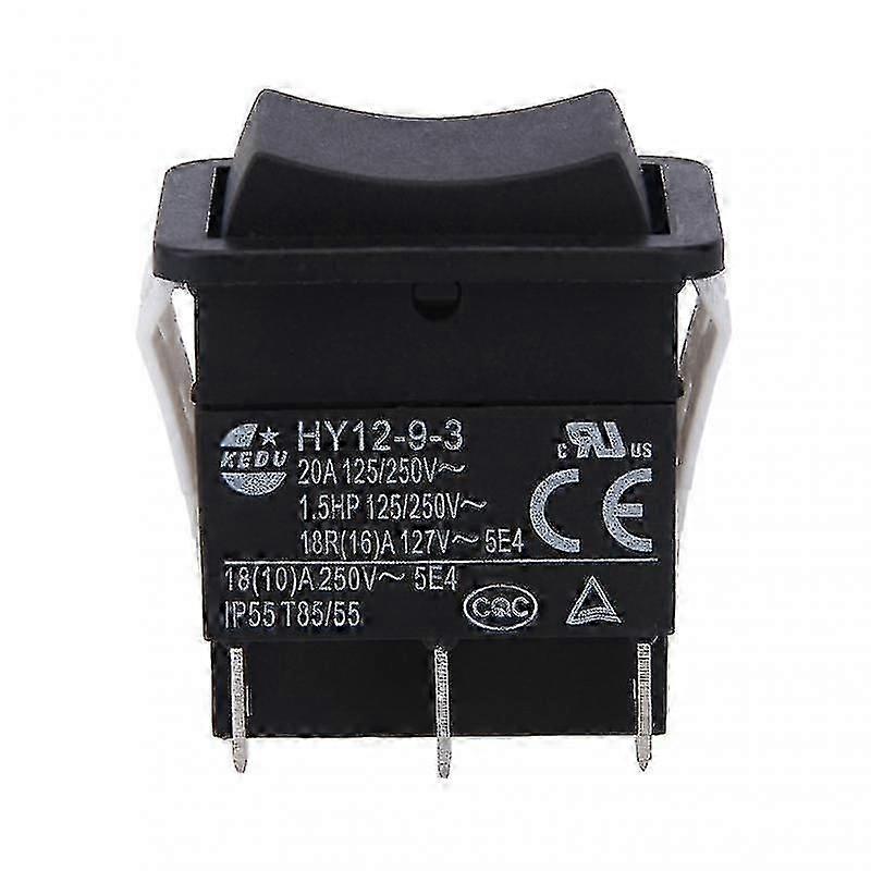 Easy to Install Arc Small On Off Push Button Rocker Switch for Industrial Equipment and Machinery Use,Compatible with Hy12-9-3