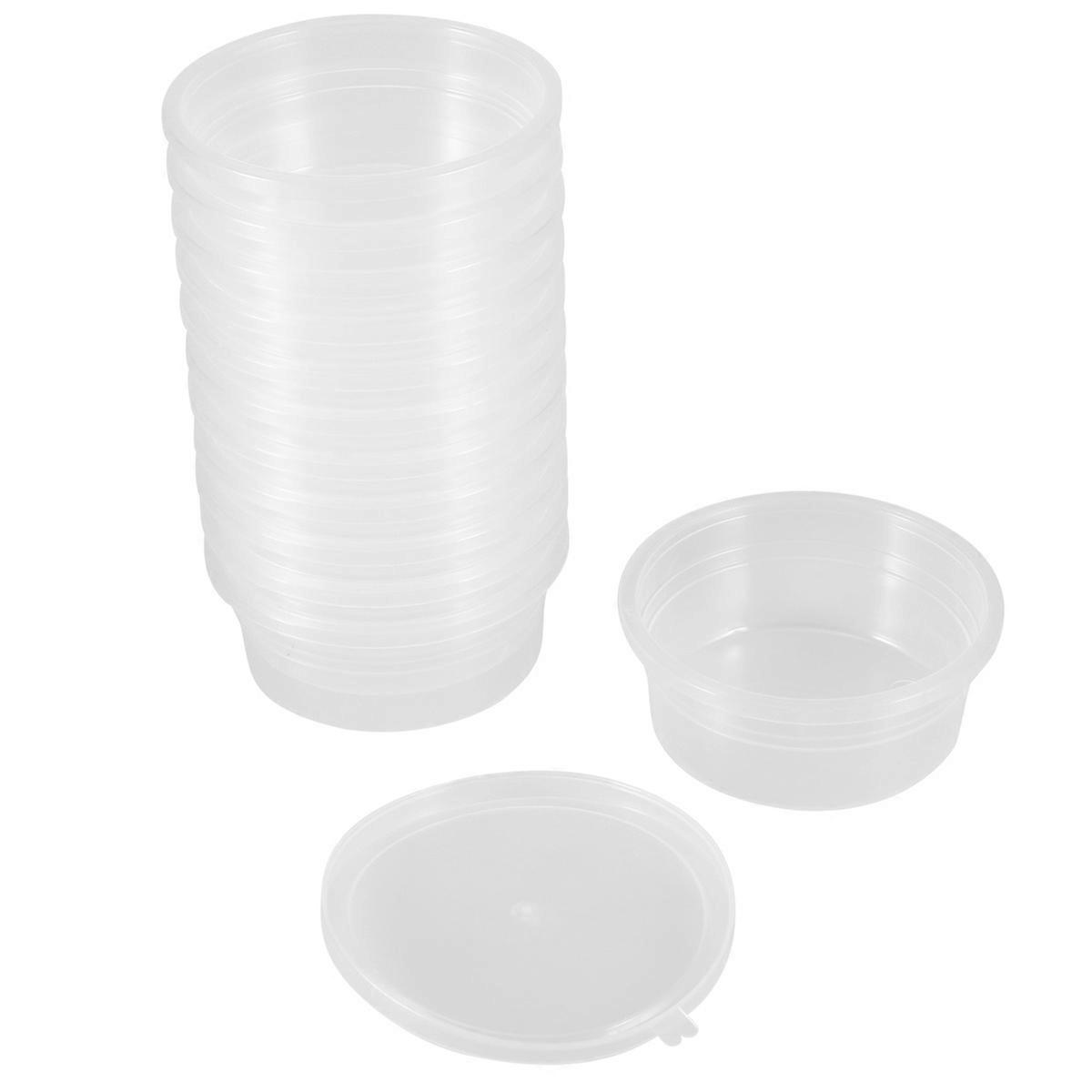 Clay Organizer Jars with Lids, Compact Plastic Containers, Reusable, 12 Items