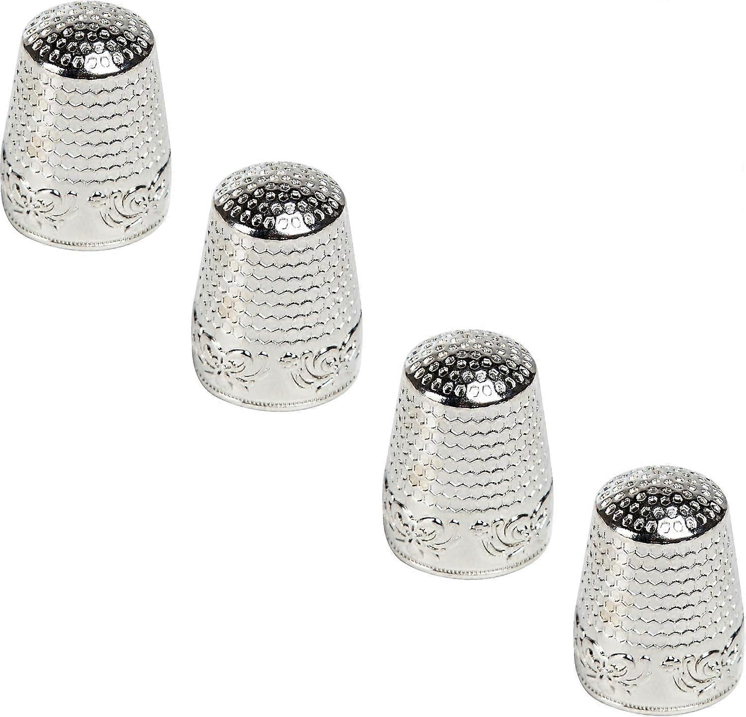 Sewing Thimble, Metal Sewing Thimble Finger Protector, Accessories DIY Sewing Tool(10pcs, silver)