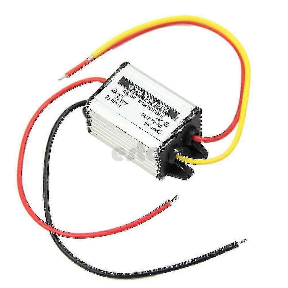 Vattentät 12V till 5V 3A DC-DC Step Down-omvandlare 15W strömförsörjningsmodul