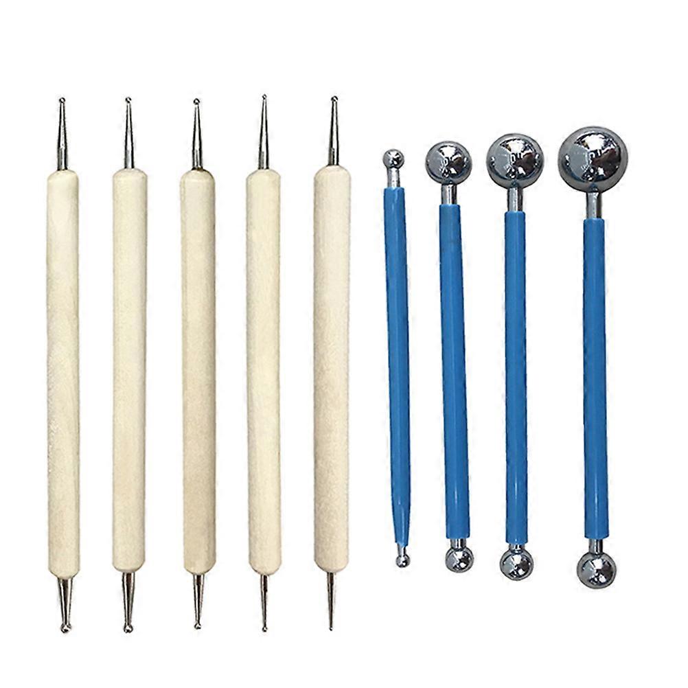 Clay Modeling Tools Making Flowers and Rock Painting Artworks