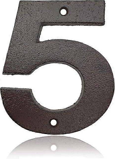 Cast Iron House Numbers-4.9 Inch High Home Address Numbers/Mailbox Numbers, Number 5