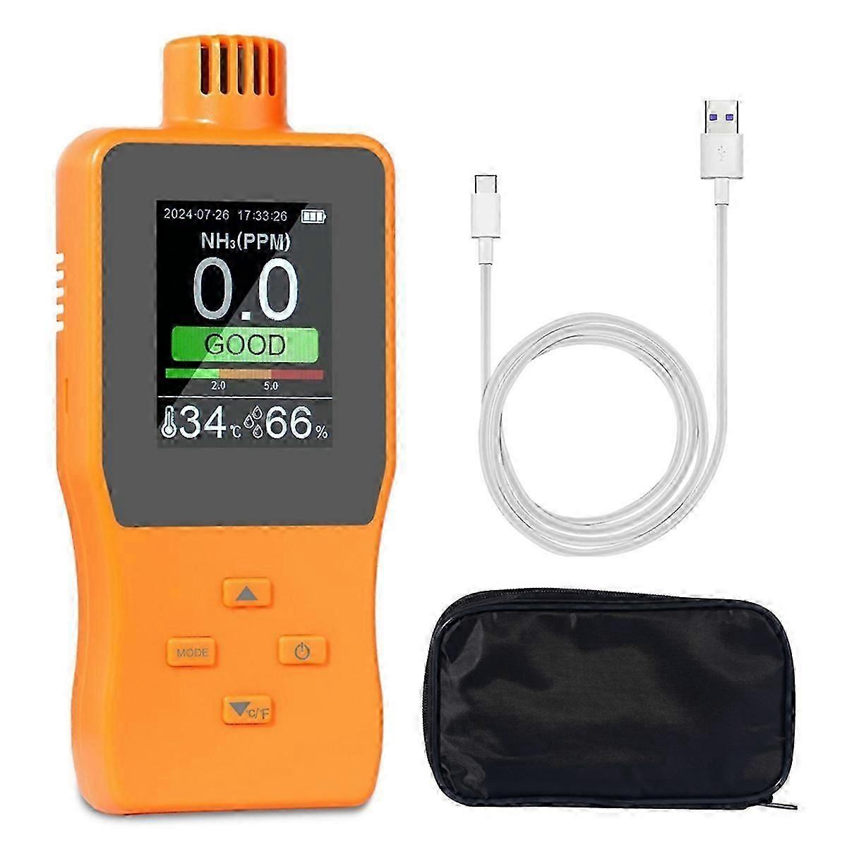 Ammonia Gas Detector NH3 Gas Analyzer Meter Alarm Device Digital Leak Detector 0-100ppm