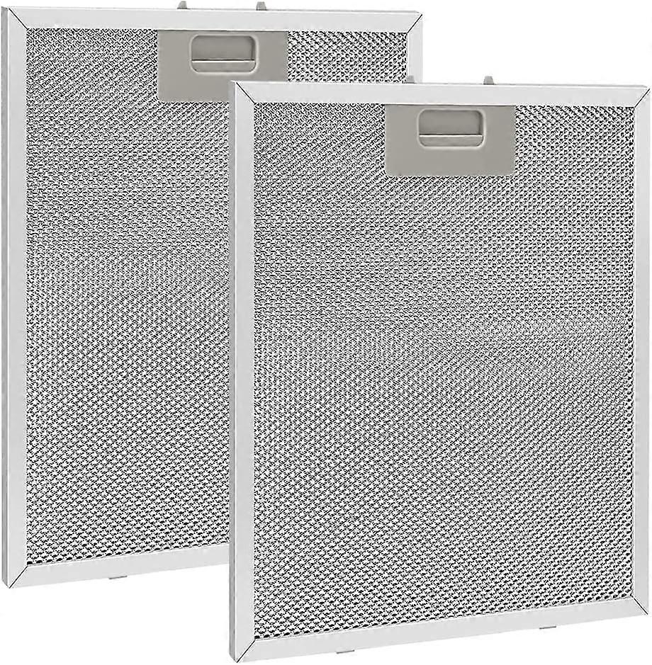 2pcs φίλτρο λίπους μετάλλων 320x260mm, αλουμίνιο, αντι-γράσο, πλένεται, πλέγμα, εξάρτημα απορροφητήρα για κουκούλες κουζίνας - ασήμι