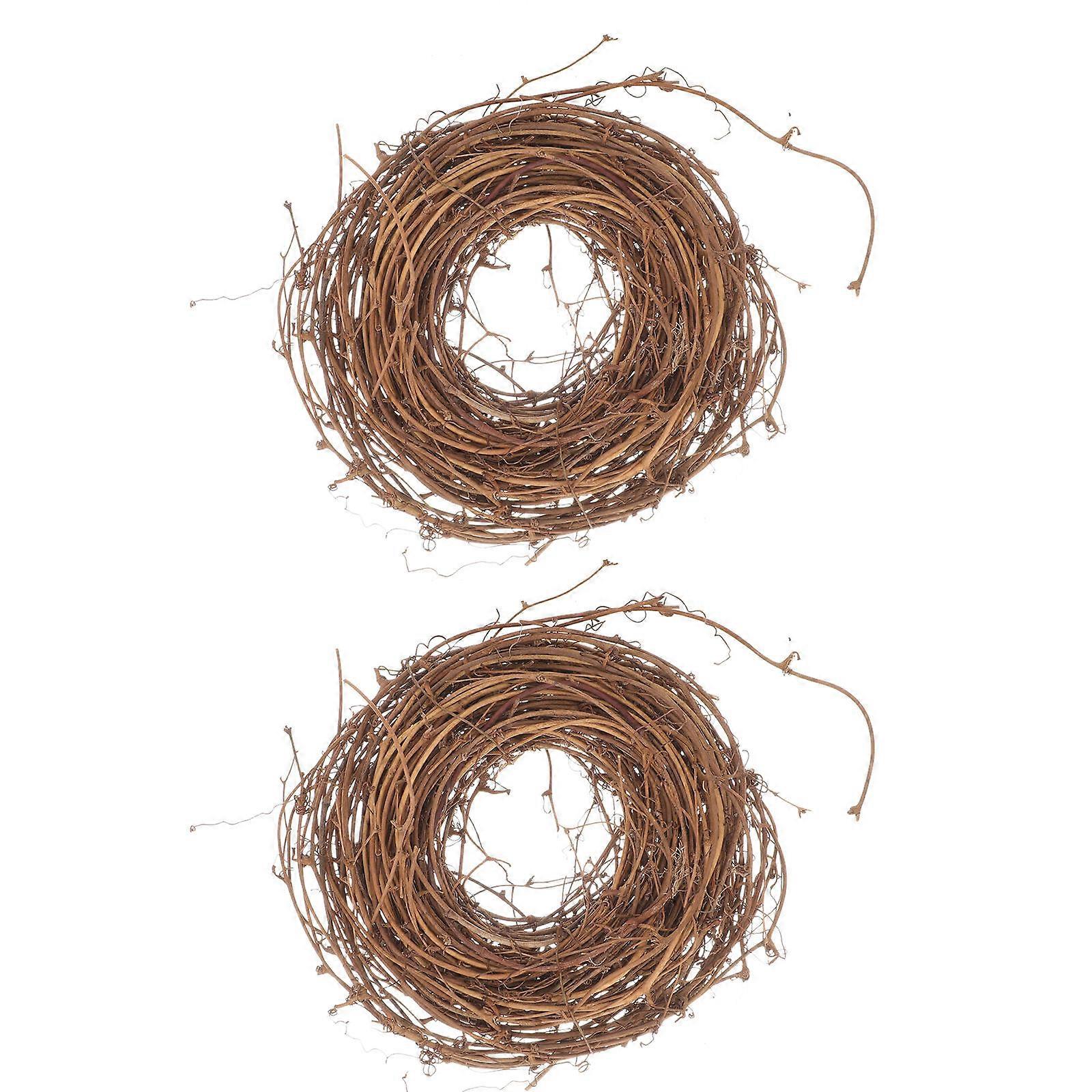 Wreath Craft Rattan Natural Rattan for DIY Craft Garland Home Decoration Christmas Ornaments 20.00X20.00X6.00CM 2 Rolls