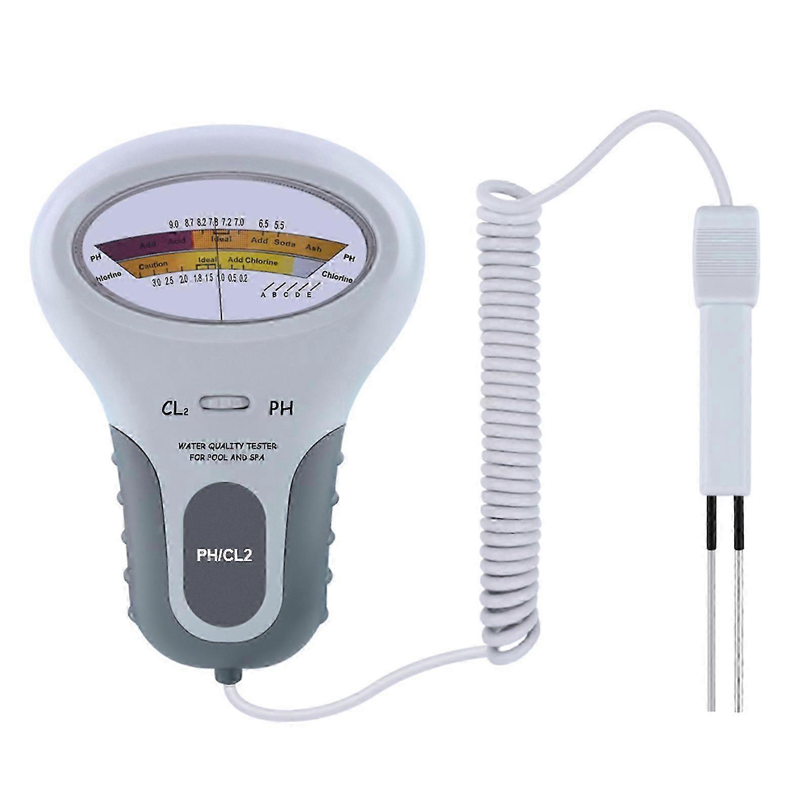 PC102 Portable Water Quality Tester Digital 2 in 1 PH & Chlorine Level CL2 Meter Detector for Swimming Pool Spa
