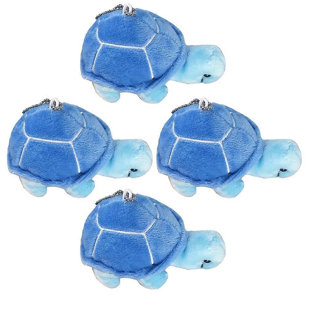 Small Stuffed Turtle Keychain Charm Cute Turtle Design Keychain Plush Material PP Cotton 10.00X7.00X5.00cm 4Pcs